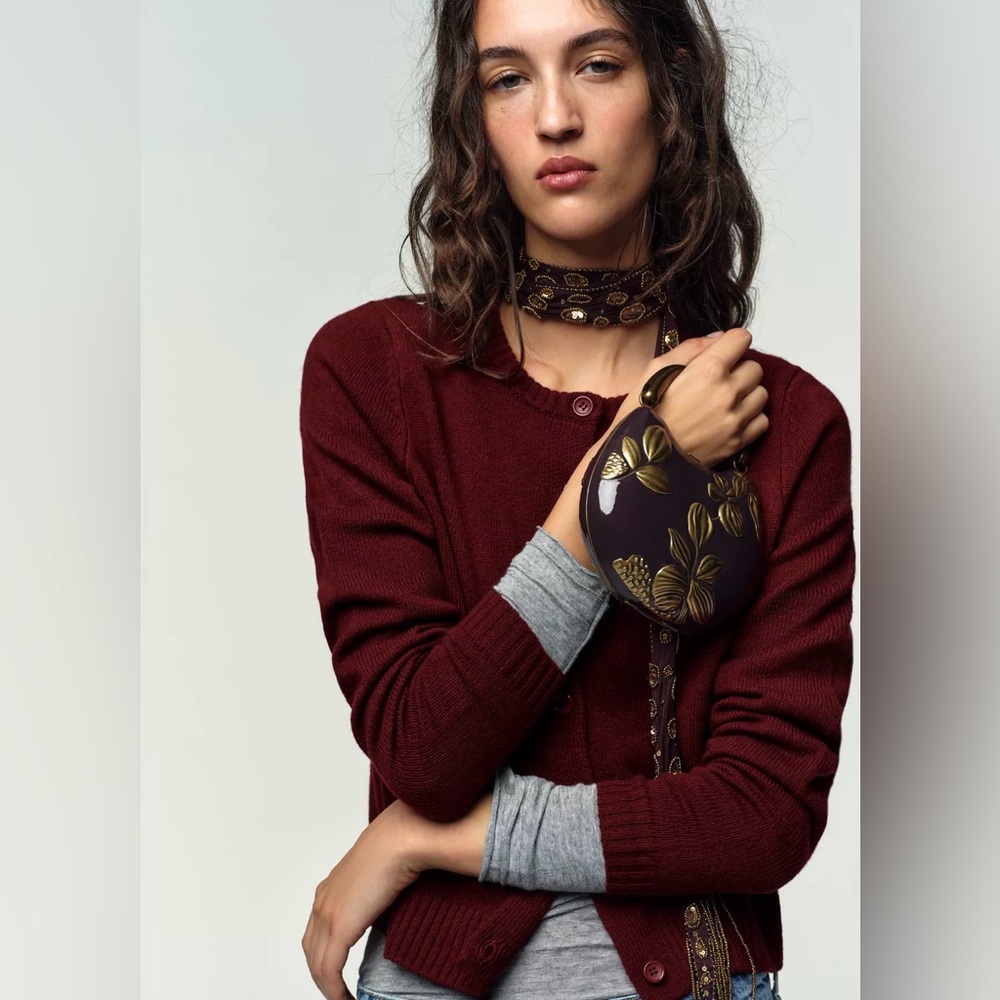 Zara Rigid Floral Box Bag